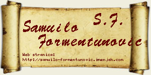Samuilo Formentunović vizit kartica